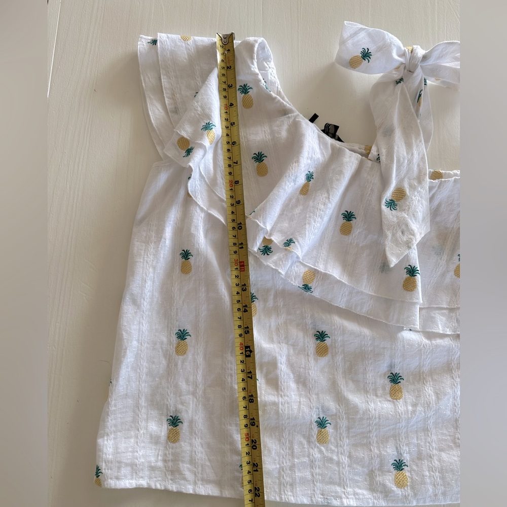 Pineapple Ruffle Top Size Small - Picture 5 of 7
